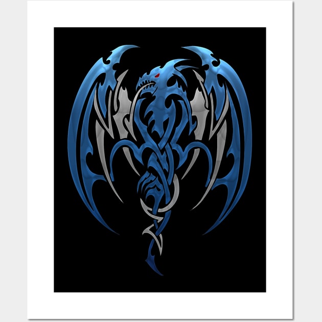 Blue Dragon Wall Art by BIG DAWG APPAREL